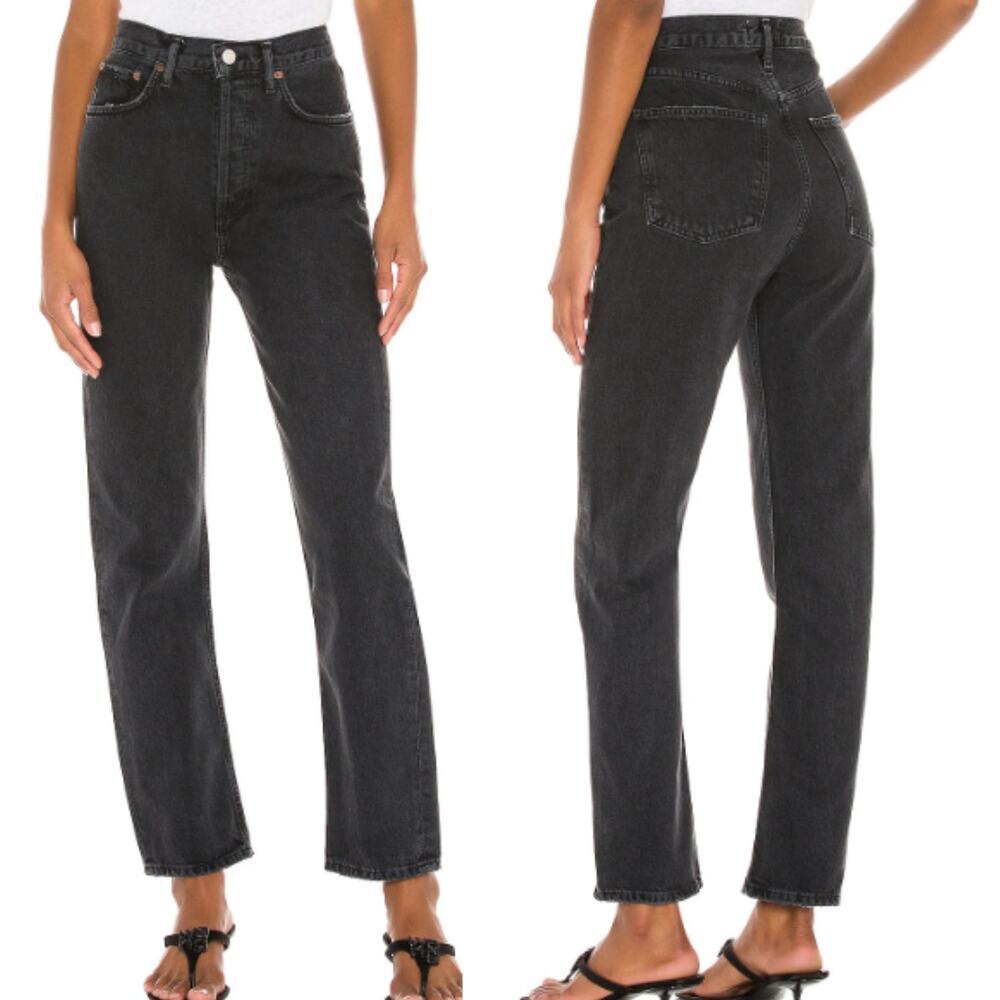 Agolde Women's Straight Leg Jeans - Black